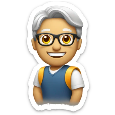 persona dando clases de educación física  sticker