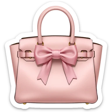 light pink birkin bag with bow sticker