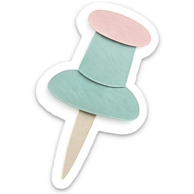 soft pastel miniature push pin icon for planners sticker