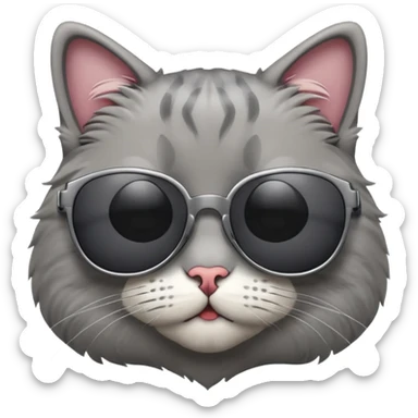 Cat with sunglasses sticker
