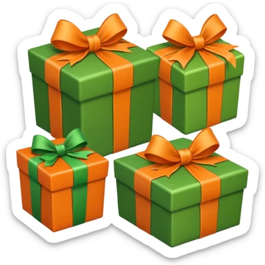 liste pour le pere noel orange et verte sticker