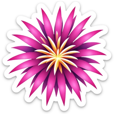 Pink fireworks sticker