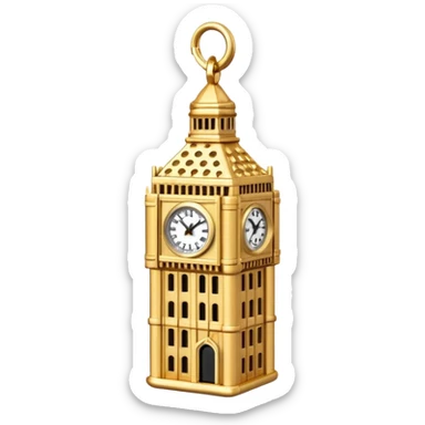 A miniature Big Ben tower charm with golden details



 sticker