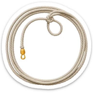 straight white rope sticker