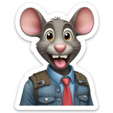 Un ratón come chicle sticker