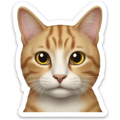 Realistic cat with whiskers  sticker