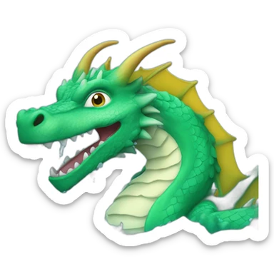 dragon qui vomi de l'eau sticker