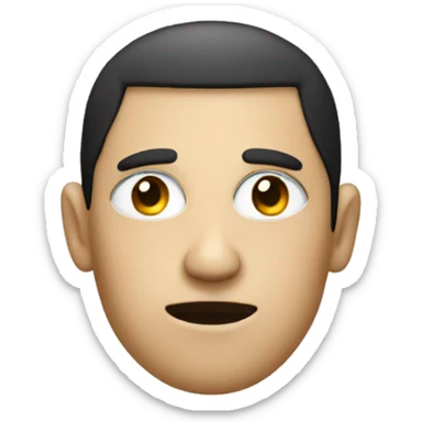 Face with black ring around the eye  sticker