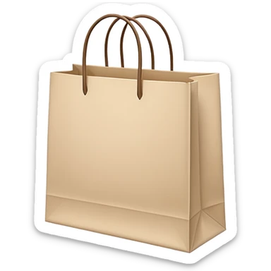 Light beige shopping bags sticker