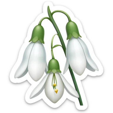 snowdrop flower sticker