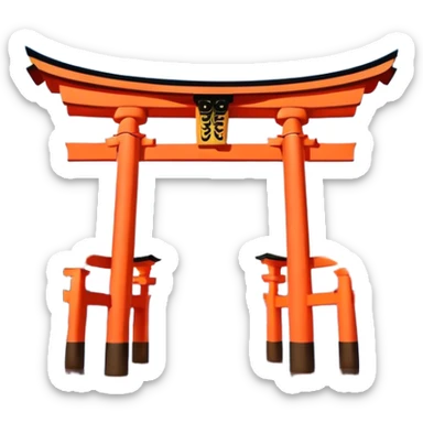 ​Cinematic Realistic Itsukushima Shrine, depicted as the iconic floating torii gate and shrine complex on the water, with vibrant vermilion hues contrasting against the serene blue sea and sky, rendered with intricate architectural details and soft, ethereal lighting that captures its spiritual beauty, sticker