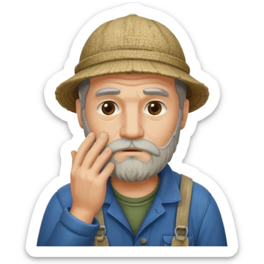 facepalm fisherman sticker