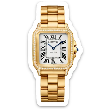 gold cartier watch sticker