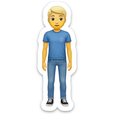 Star with a human full body yellow skin sticker