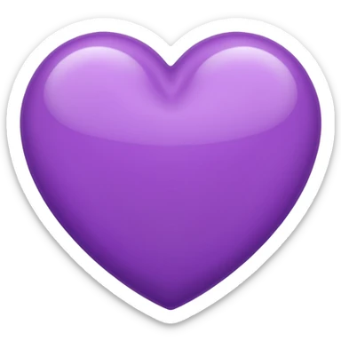 Violet heart sticker