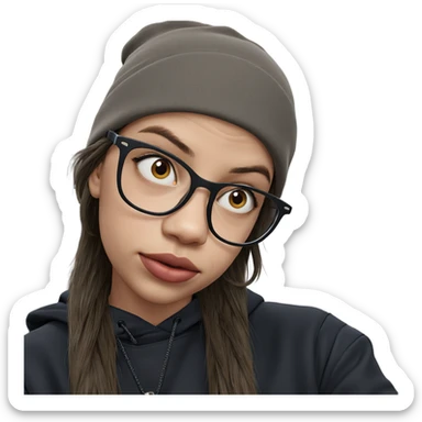 urban portrait of a girl sticker