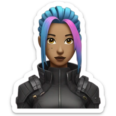 Cyberpunk anime sticker