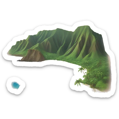 hawaii landscape sticker