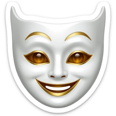 Theater mask sticker