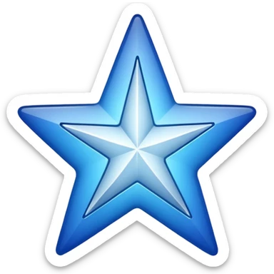 generate a instagram blue tick emoji with a white tick in between a star having 11 points and sticker