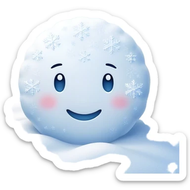Cinematic Realistic Snow Emoji, Soft and delicate, with fluffy snowflakes drifting gently to the ground. The snow blankets the landscape in a peaceful, serene hush, creating a calm and sparkling atmosphere. Soft glowing outline, capturing the essence of tranquility, winter beauty, and crisp, clean freshness in a scene of falling snow! sticker