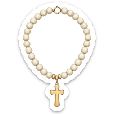 white prayer bead sticker