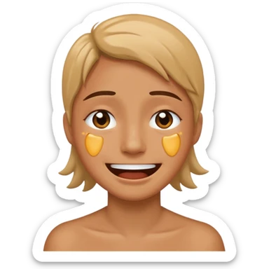 I want to create an emoji in that image we can see both Sad and happy feeling simultaneosly  give in Ai generated face  sticker