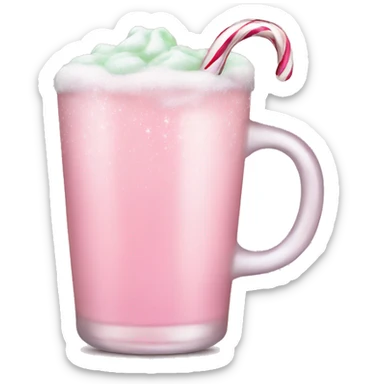 pastel pink christmas christmas drink sticker