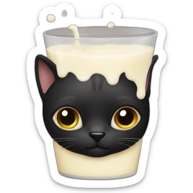 black cats milk  sticker