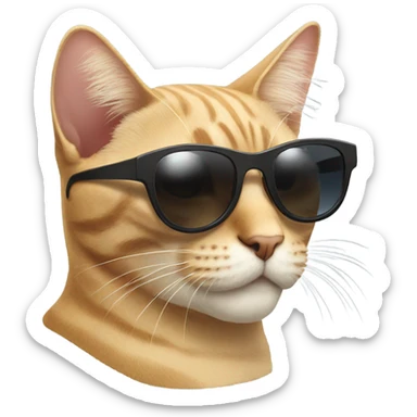 Cat with sunglasses sticker