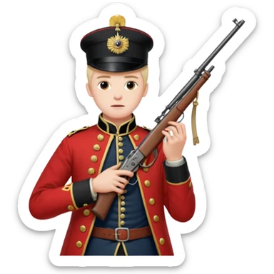 British soldier 19 century opium war sticker