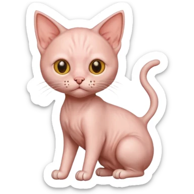 Hairless cat explosion  sticker