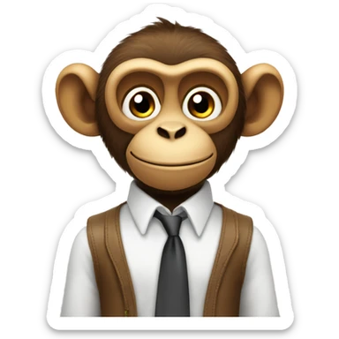Monkey at call center quote saying "Happy Hump Day" sticker