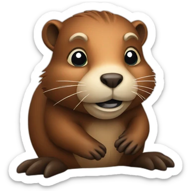 animal beaver sticker