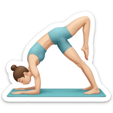 yoga bending backwards sticker