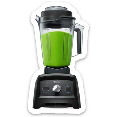 vitamix blender with green slime sticker