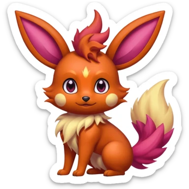 Magenta Brown Skinny Skeleton-Flareon-fairy sticker