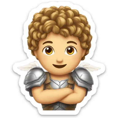 Cupidon tire une flèche dans le cœur sticker