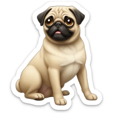pug the dog sticker