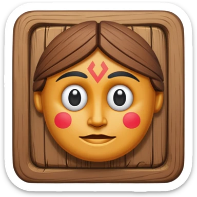 ancient Slavic idol, simple, expressive, emoji style sticker