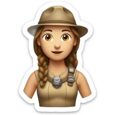 archaeology girl sticker