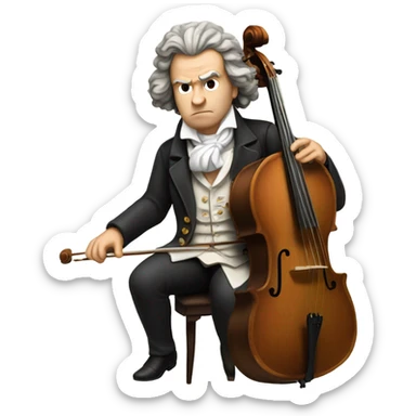 Beethoven explosion banjo cello Bach sticker