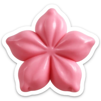 Keep the pink flower-shaped candy on a transparent background with no background visible. sticker