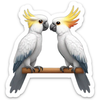 Cockatoo with Cockatiel sticker