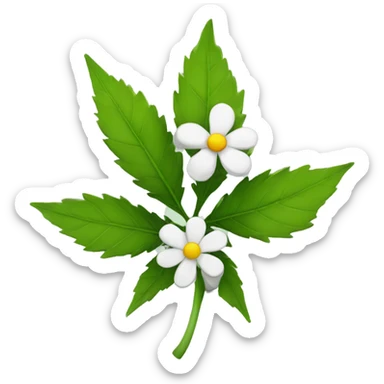 Weed flower sticker