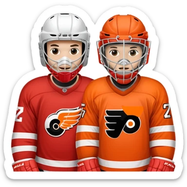 Red wings breakaway goalie versus Philadelphia flyers goalie sticker