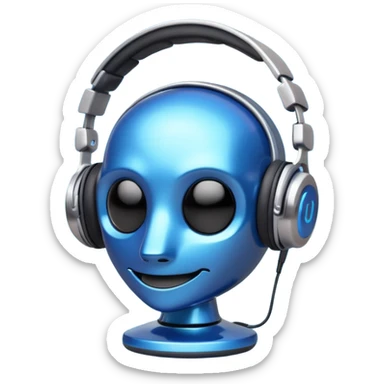 discord bot with headphones sticker