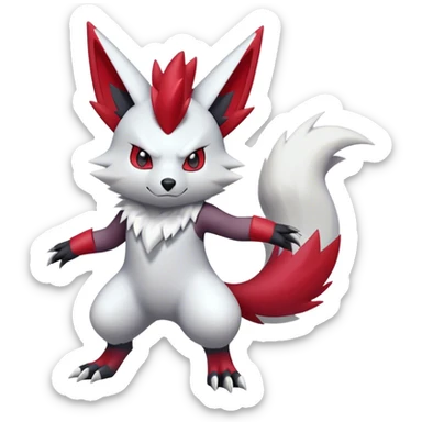 Epic Shiny Cool Cute Kawaii Zangoose-Zoroark-Pokemon Full Body sticker