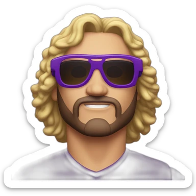 wwf macho man in his iconic purple glasses sticker