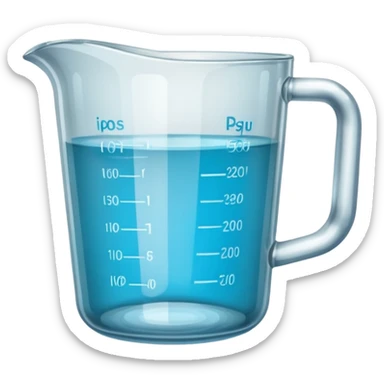 Measuring cup glass sticker